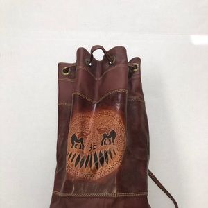Handmade Leather Elephant Backpack